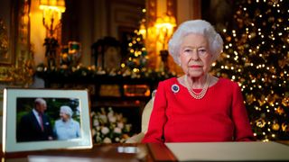 Queen Elizabeth poses for her Christmas portrait - her last ever - in 2021
