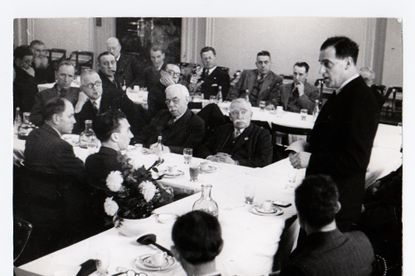  Minister for War Transport George Strauss Speaking at The Pedal Club in January 1946