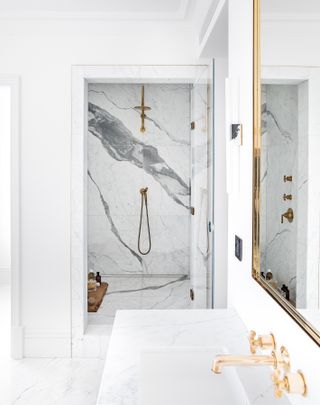 Marble shower room bathroom renovation - Renovation ideas