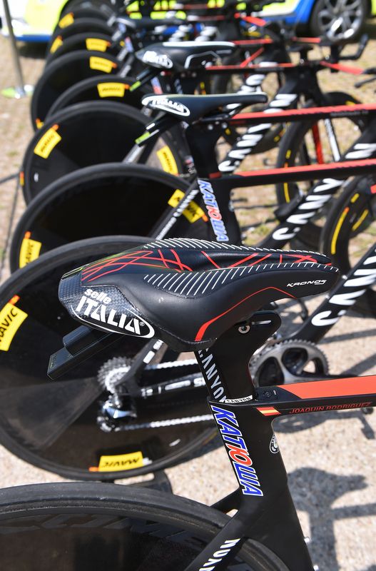 An interesting Selle Italia saddle for Joaquim Rodriguez of Katusha