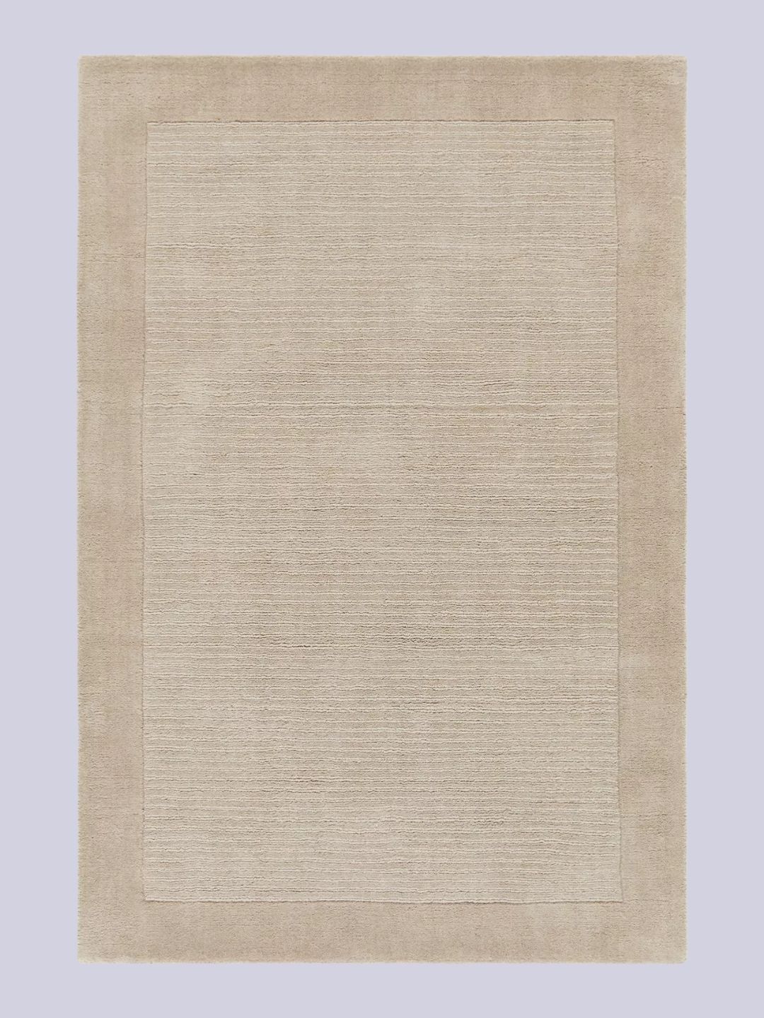 John Lewis, Border Wool Hand Loomed Rug in Ivory