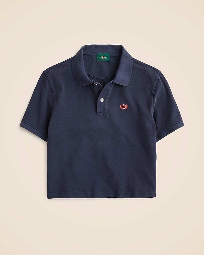 Limited-Edition Usa Swimming® X J.crew Cropped Piqué Polo Shirt