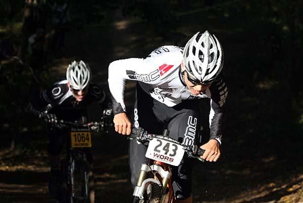 Cole House (BMC Racing) powers up the 'Equalizer' hill. House went on to win at Sheboygan.