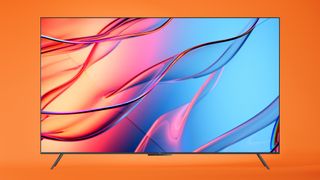 Amazon Fire TV Omni Series on orange background