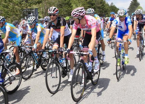 Ryder Hesjedal (Garmin-Barracuda) in pink.