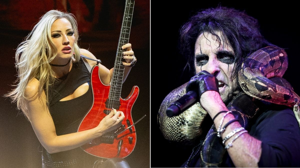 Nita Strauss and Alice Cooper