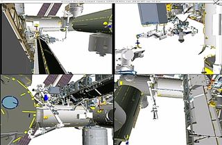 Four Views of a Spacewalk