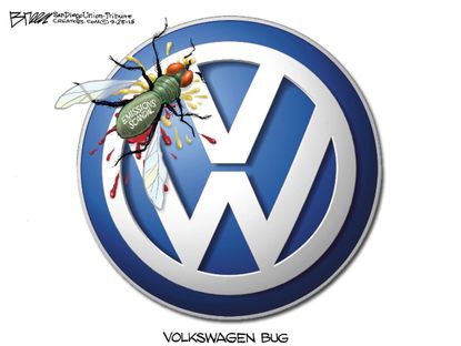Editorial cartoon World Volkswagen Scandal