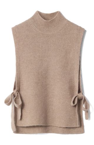 Wool 
Mohair Side Tie Bib Vest