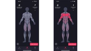 Fitbod app recovery screen