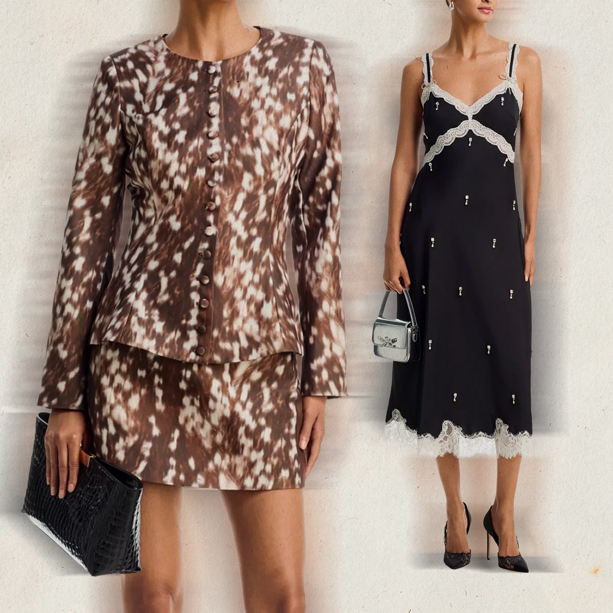 Collage of AQUA x Nicky Hilton collab collection