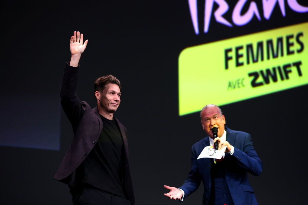 PARIS FRANCE OCTOBER 29 Jasper Philipsen of Belgium and Team AlpecinDeceuninck during the 112th Tour de France 2025 4th Tour de France Femmes 2025 Route Presentation UCIWT UCIWWT on October 29 2024 in Paris France Photo by Rhode Van ElsenGetty Images