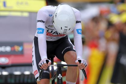 Tadej Pogačar on stage 16 of the 2023 Tour de France