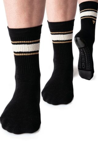 2-Pack Cotton Terry Gripper Crew Socks