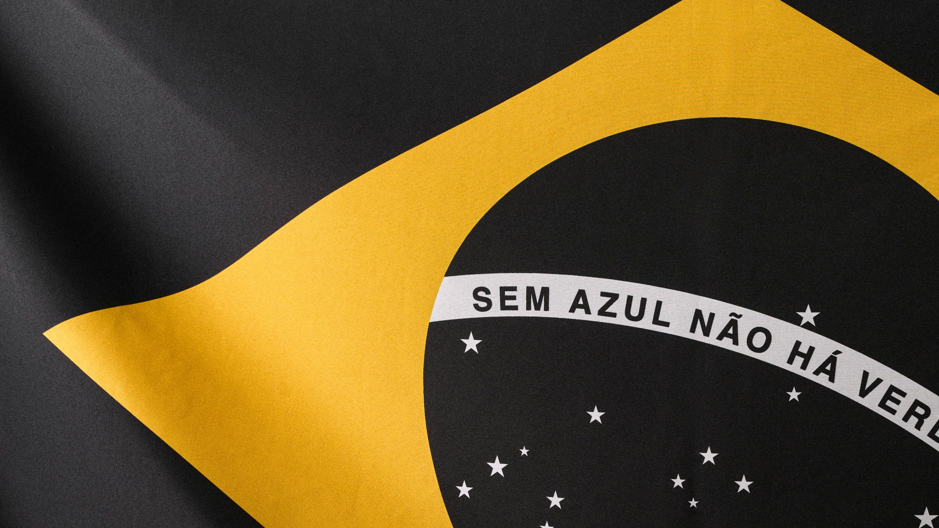 Brazilian flag reimagined for a campaign to raise awareness of ocean conservation