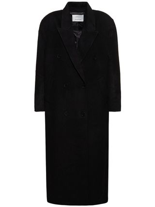 The Frankie Shop, Gaia Double Breasted Wool Long Coat