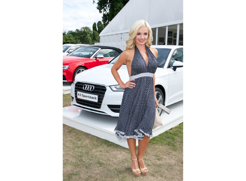 Pitch perfect: Regular polo guest 33-year-old Katherine Jenkins attended the event