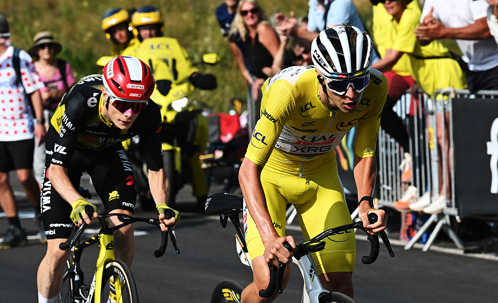 Tadej Pogačar and Jonas Vingegaard at the Tour de France
