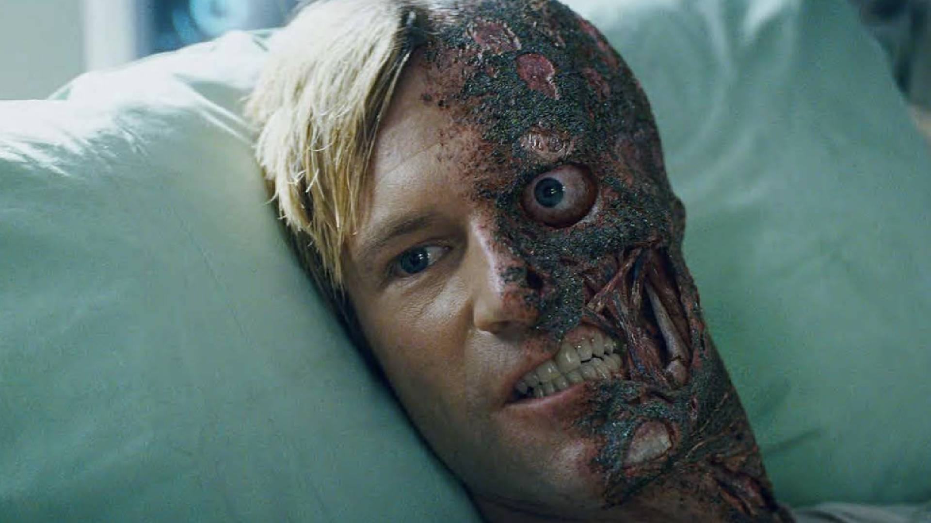 Aaron Eckhart as Harvey Dent/Two-Face in The Dark Knight