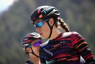 during Stage 2 of the Amgen Tour of California Women's Race Empowered with SRAM on May 18, 2018 in South Lake Tahoe, California.