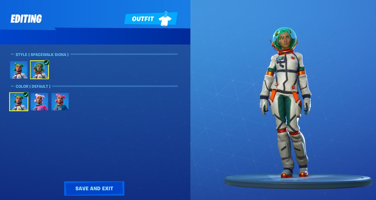 Siona the astronaut in Fortnite Chapter 2 Season 3.