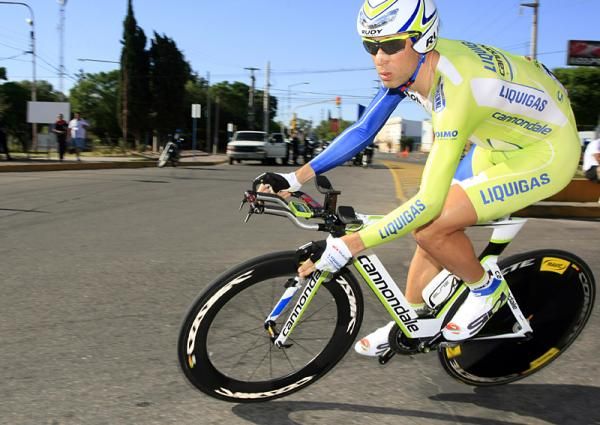 Nibali put in a strong ride for second in the time trial