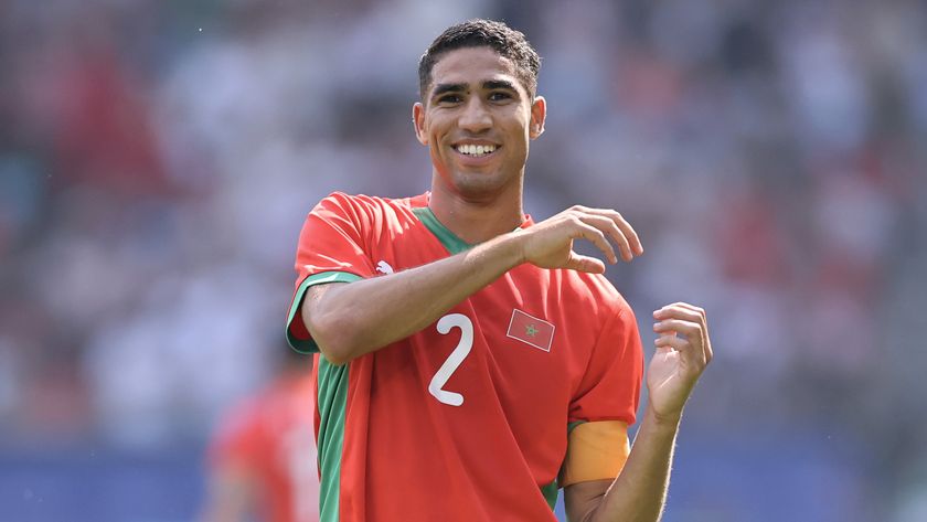 Achraf Hakimi in action for Morocco