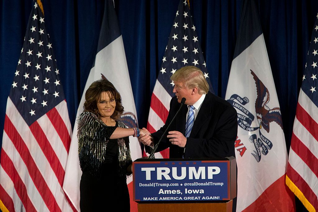 President Trump and Sarah Palin.