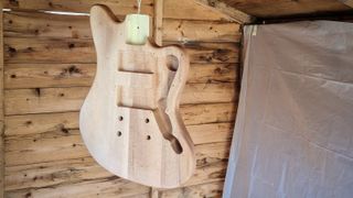 Guitar body ready for painting