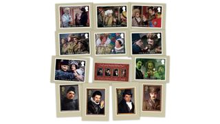 The full set of the Royal Mail's Blackadder stamps