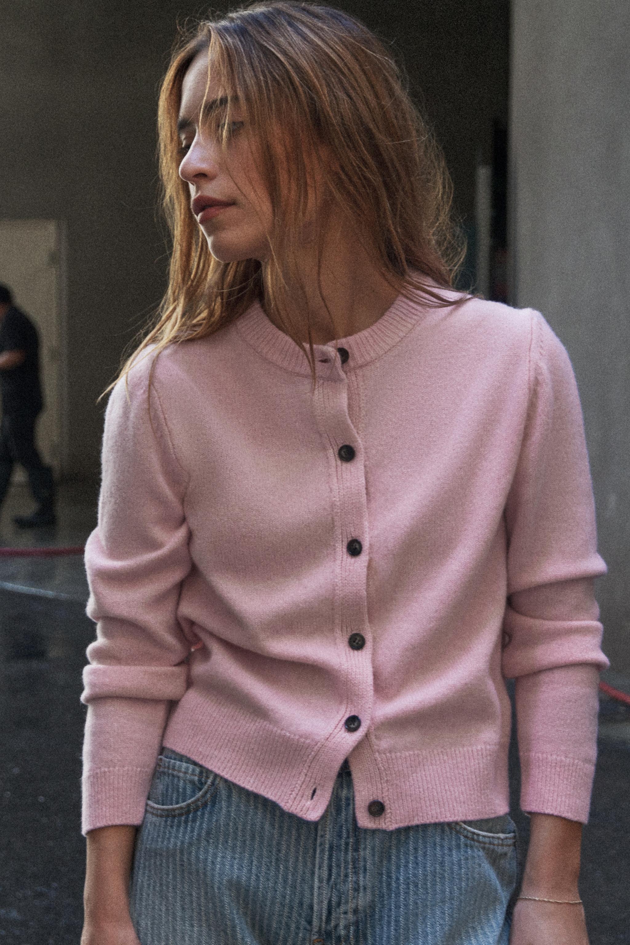 Cashmere and Wool Long Sleeve Cardigan