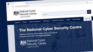 Mockup of the the NCSC's official web page