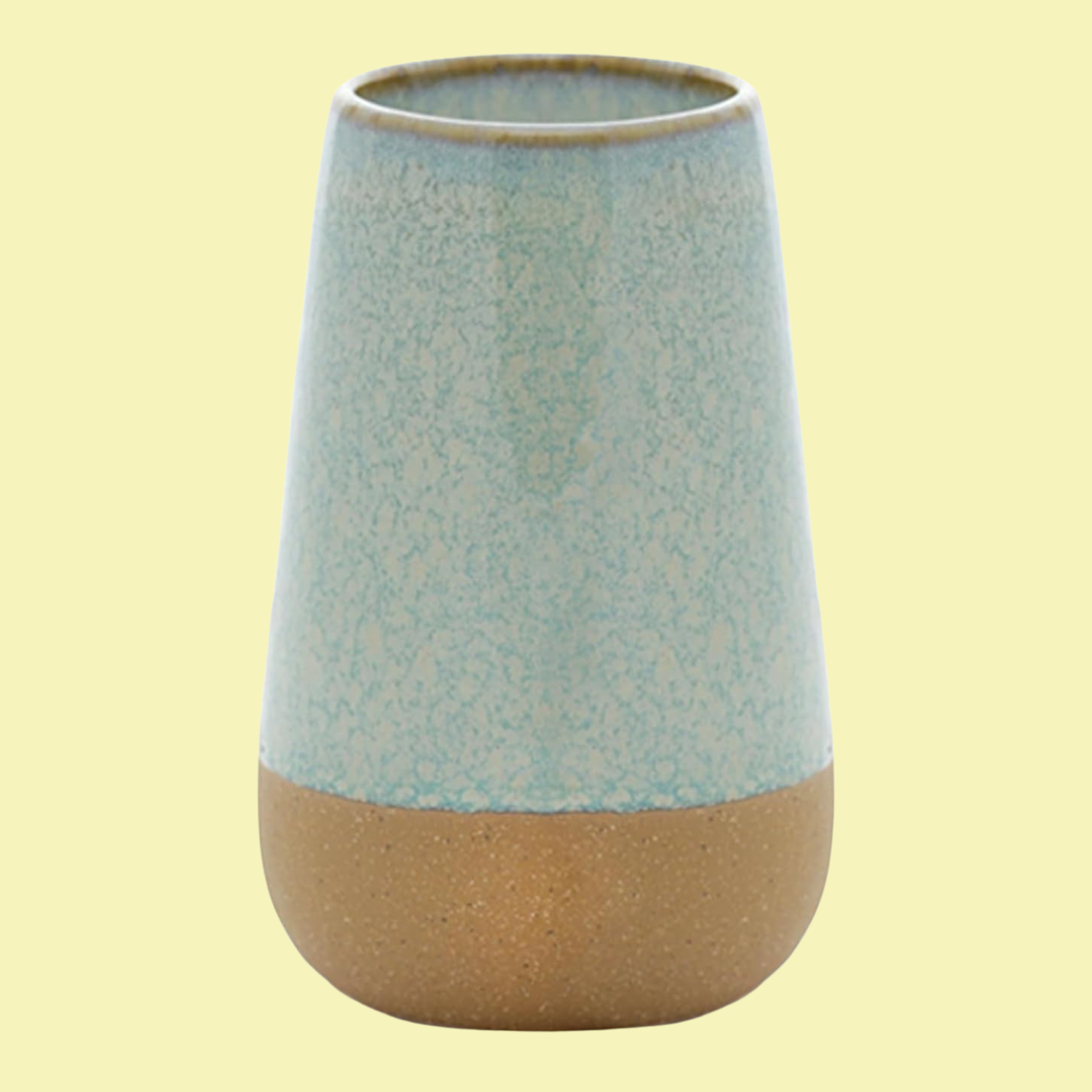 A blue ceramic glazed candle