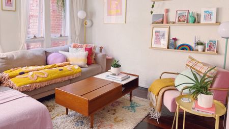 Colorful and compact living room