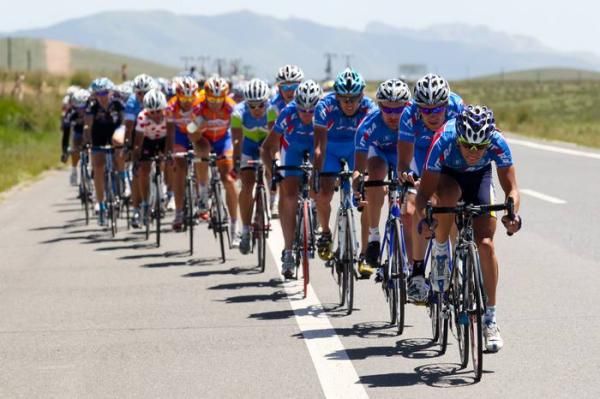 The Russians were keen for a win today and took to the front after the climb.