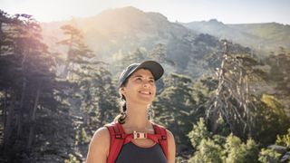 buy a hat – woman wearing cap on hike