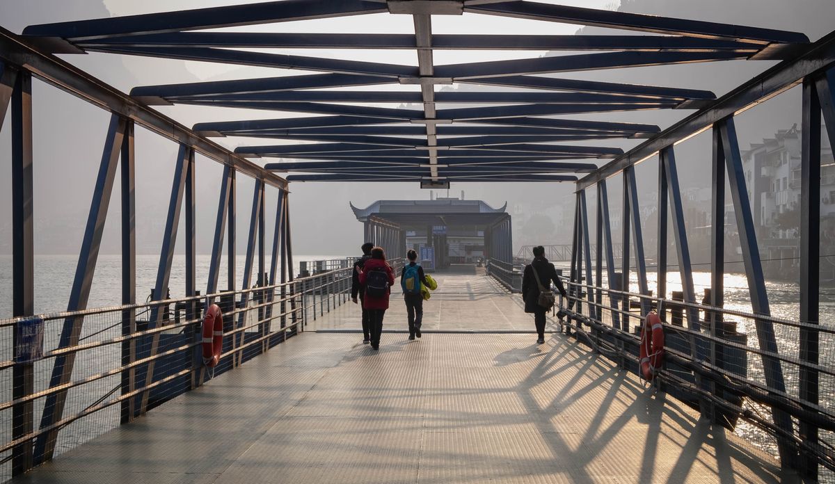 The Three Gorge Dam at Yichang city in Hubei province, China.