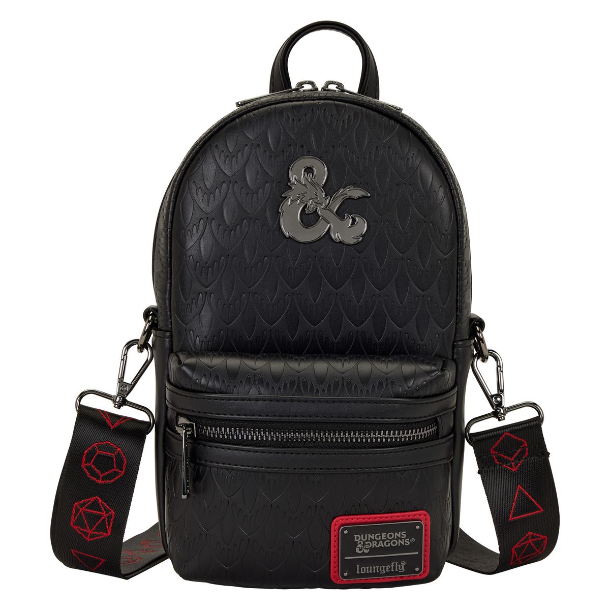 D&amp;D Loungefly Crossbody Bag on a plain background