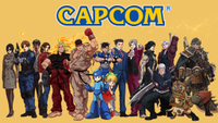 Capcom banner showing their different franchises