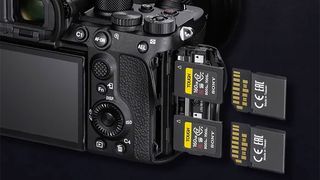 The A7S III has dual card slots, and each slot is able to take an SD card or a CFexpress Type A card