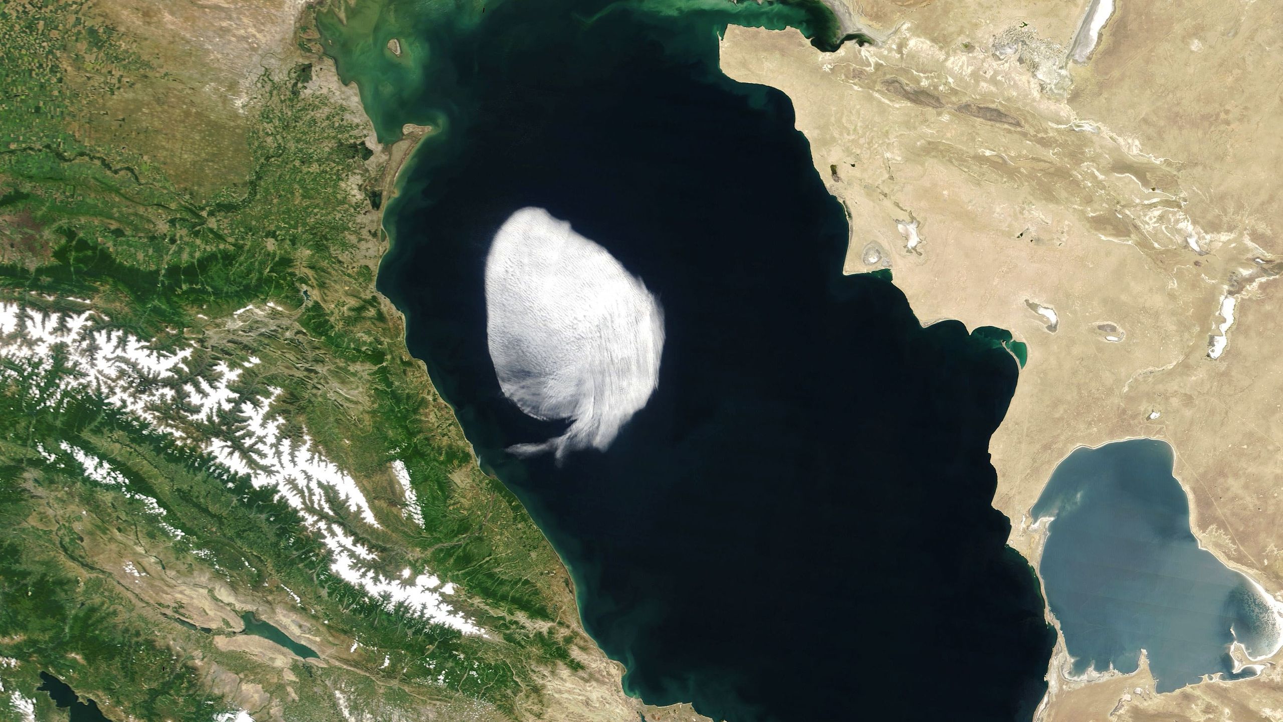 Peculiar' Caspian Sea cloud tracked by NASA Terra satellite | Space