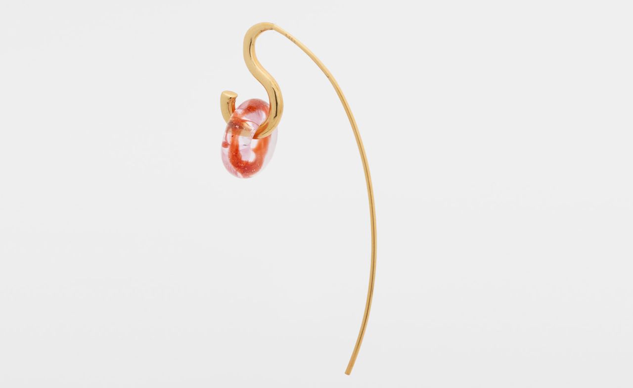  &#039;Swing&#039; earring, featuring a blown glass hoop