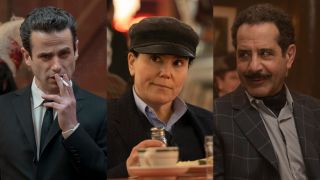 From left to right: Luke Kirby, Alex Borstien and Tony Shalhoub in different scenes of the Marvelous Mrs. Maisel.