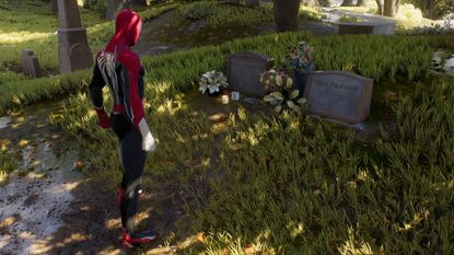 Spider-Man 2 Aunt May's grave