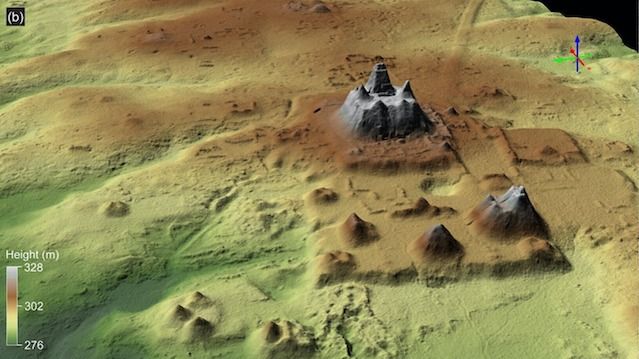 An example of one of the lidar scans of a Maya civilization discovered in Guatemala. 