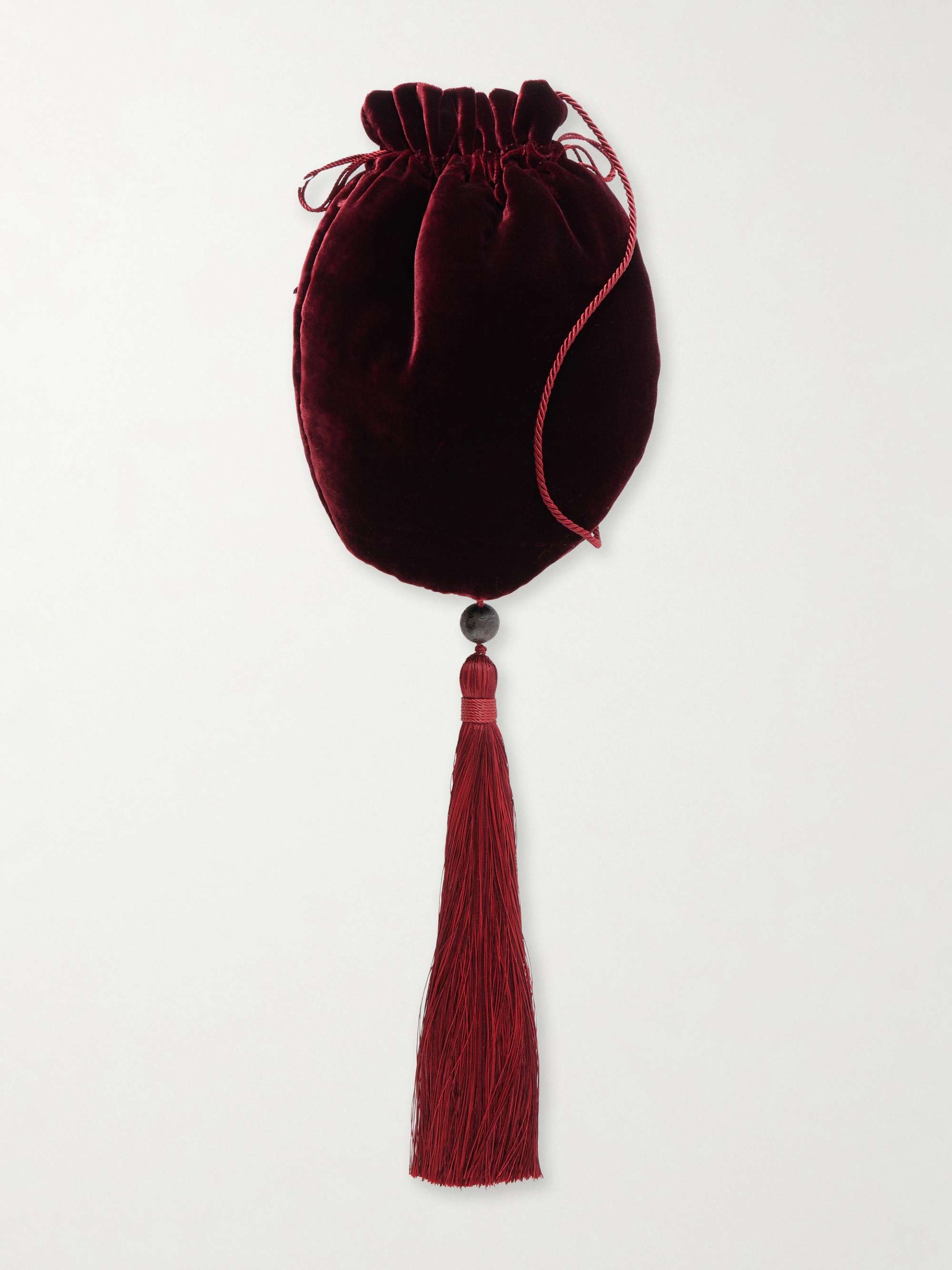 Lee Tasseled Velvet Clutch