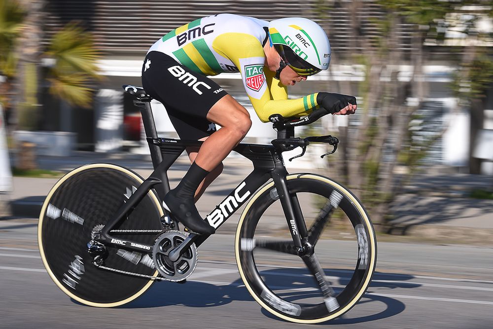 Rohan Dennis en route to winning the stage 7 time trial at Tirreno Adriatico
