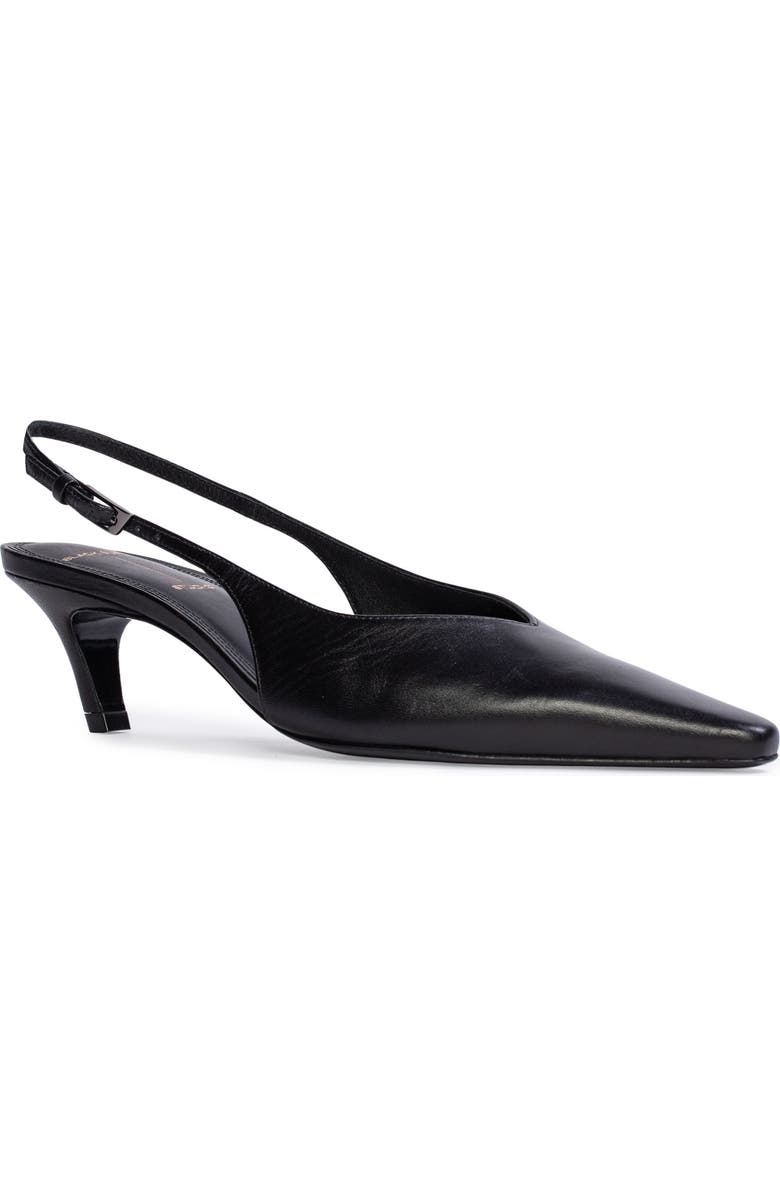 Lou Slingback Pointing toe kitten heel pump