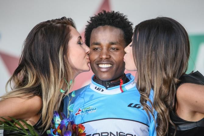 Janvier Hadi (Garneau-Quebecor) takes the most aggressive jersey for his time in the break