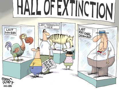 Political Cartoon U.S. Extinction Democrats Liberals Government SCOTUS Gorsuch